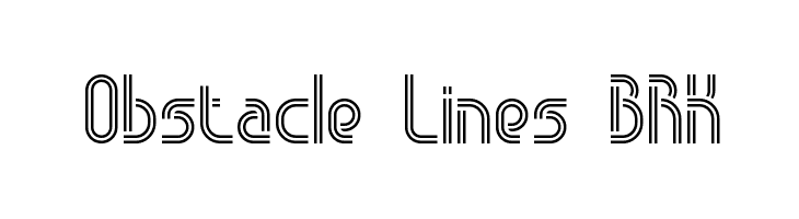 Obstacle Lines BRK  Free Fonts Download