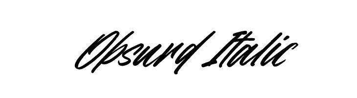 Obsurd Italic  Fuentes Gratis Descargar