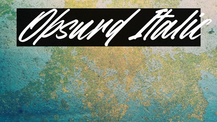 Obsurd Italic Example 3