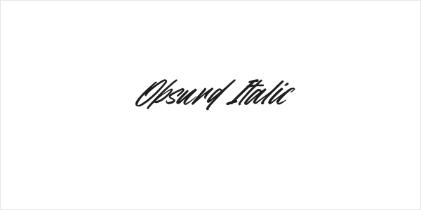 Obsurd Italic Logo