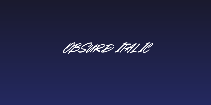 Obsurd Italic Social Header