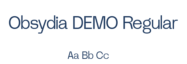 Obsydia DEMO Regular Font Preview