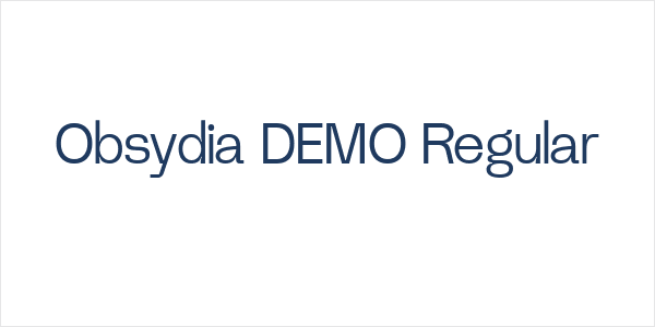 Obsydia DEMO Regular Logo
