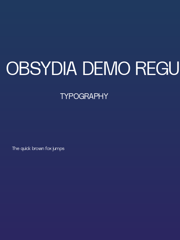 Obsydia DEMO Regular Poster