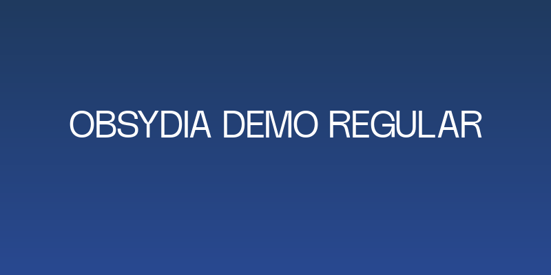 Obsydia DEMO Regular Social Header