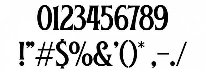 Obsypac Font OTHER CHARS