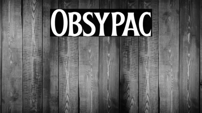 Obsypac Font examples
