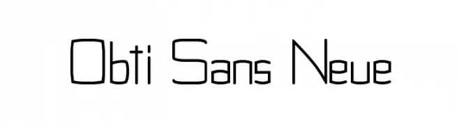 Obti Sans Neue  フリーフォントのダウンロード