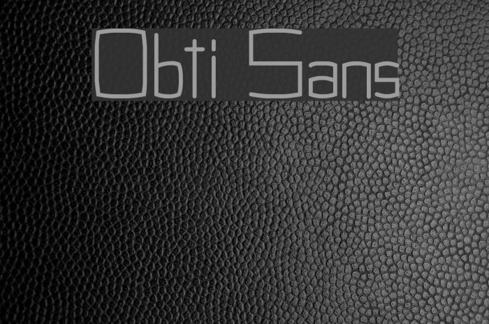 Obti Sans Font examples