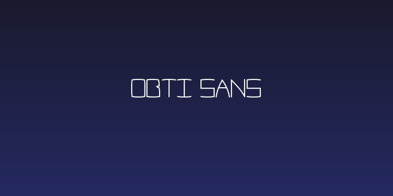 Obti Sans Social Header