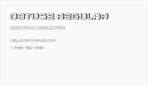 Obtuse Regular Business Card