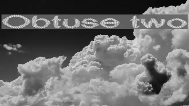 Obtuse two Font examples