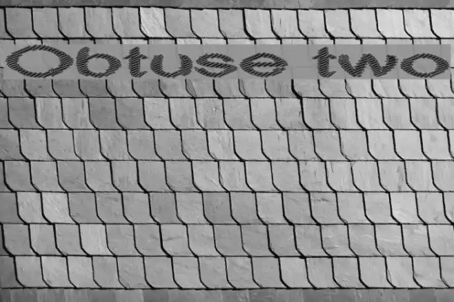 Obtuse two Font examples