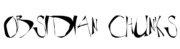 obsidian chunks  フリーフォントのダウンロード