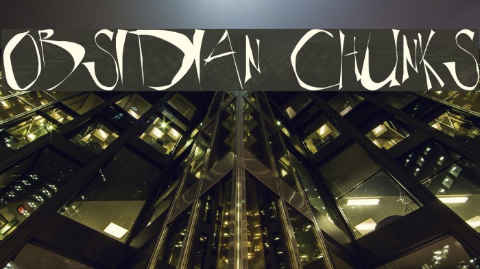 obsidian chunks Font examples
