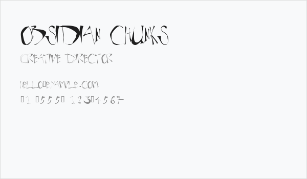 obsidian chunks Business Card