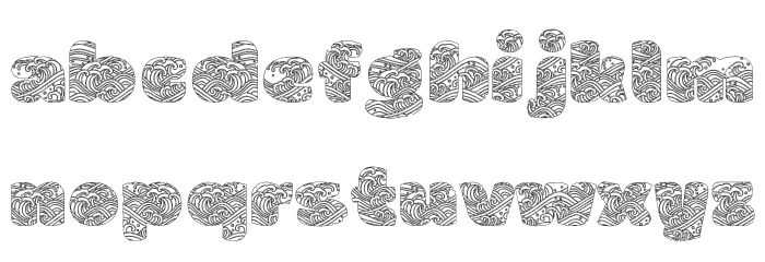 OCEANWAVE-Regular フォント 小文字