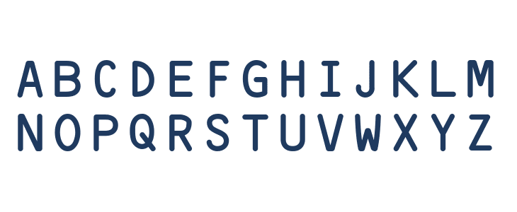 OCR B Memdeklaro Uppercase