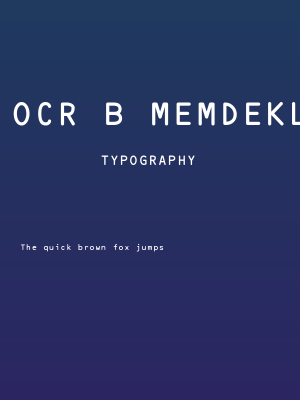 OCR B Memdeklaro Poster
