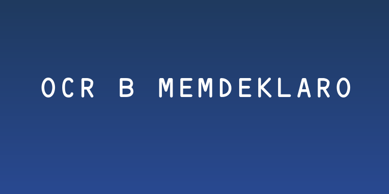 OCR B Memdeklaro Social Header