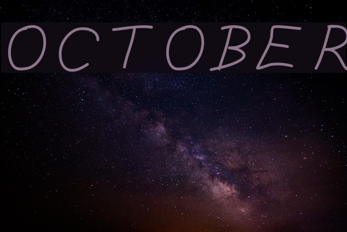 OCTOBER Font examples