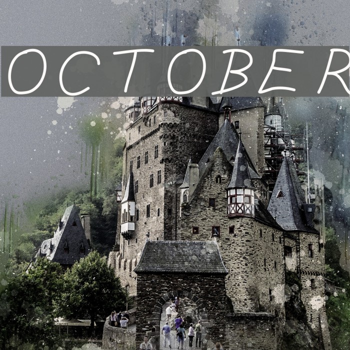 OCTOBER Font examples