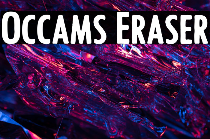 Occams Eraser Example 1