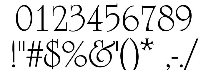 Occidental Font OTHER CHARS
