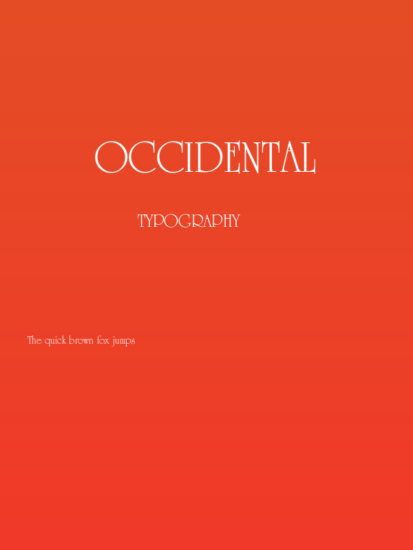 Occidental Poster