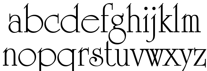 Occidental Font LOWERCASE