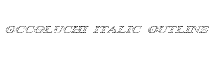 Occoluchi Italic Outline Font