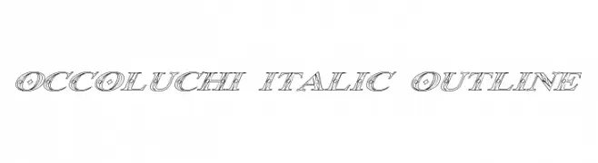 Occoluchi Italic Outline  Frei Schriftart Herunterladen