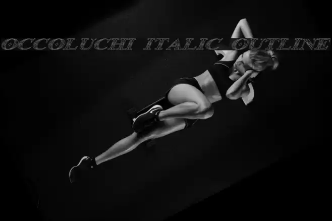 Occoluchi Italic Outline Font examples