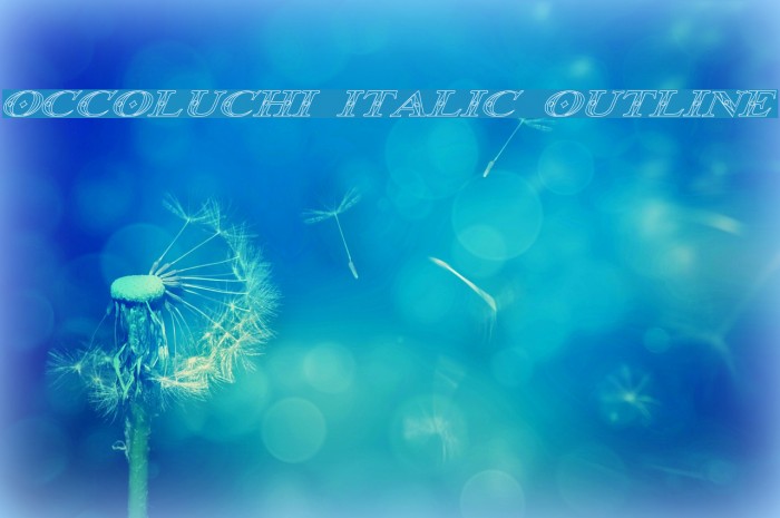 Occoluchi Italic Outline Font examples