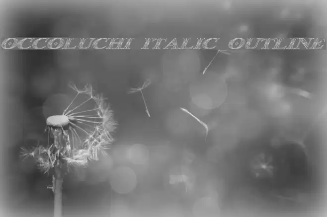 Occoluchi Italic Outline Font examples
