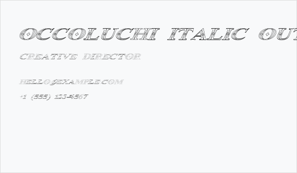 Occoluchi Italic Outline Business Card