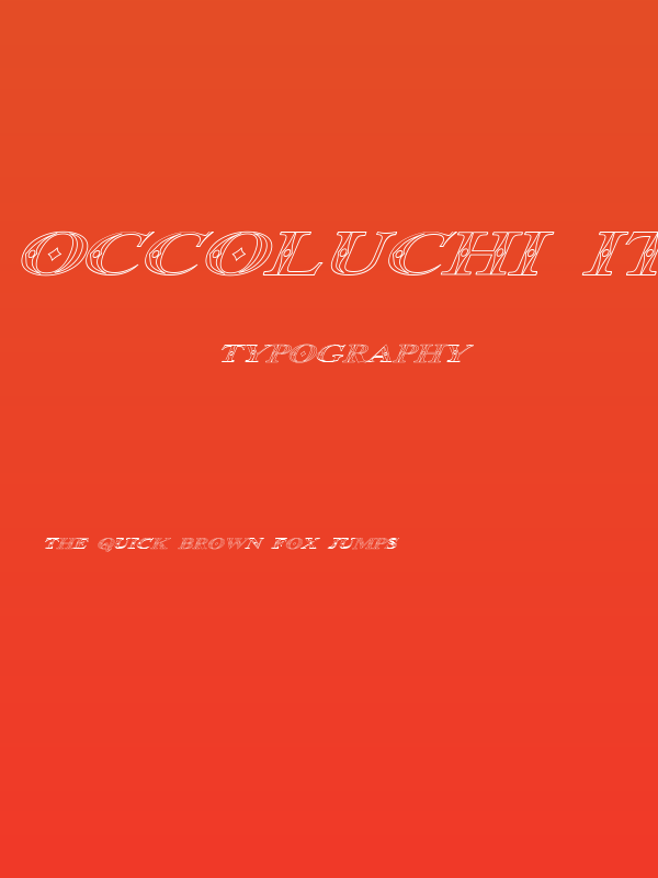 Occoluchi Italic Outline Poster
