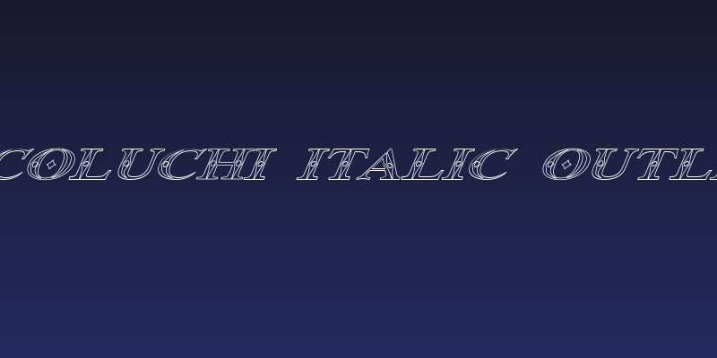Occoluchi Italic Outline Social Header