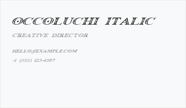 Occoluchi Italic Business Card