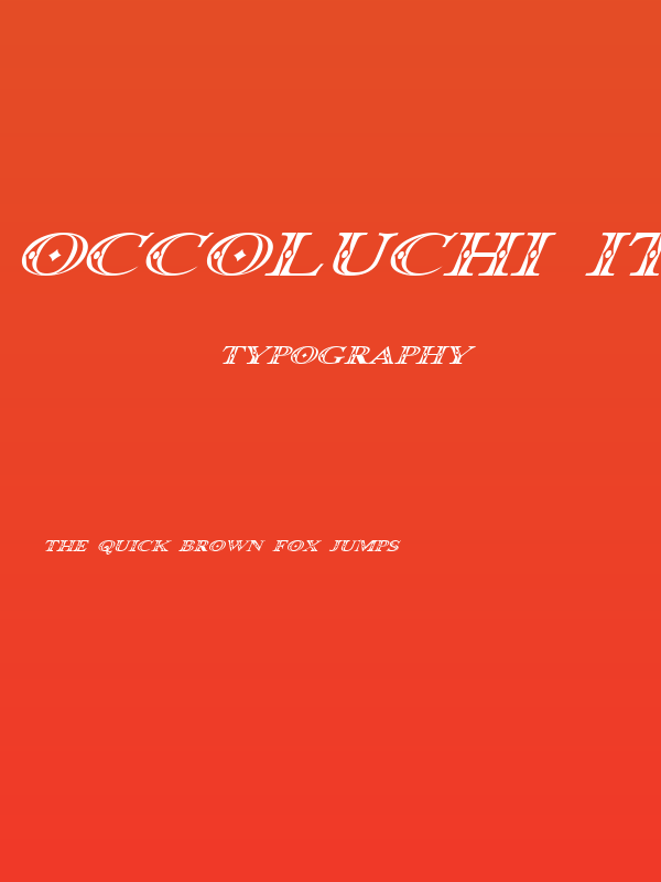 Occoluchi Italic Poster