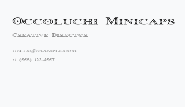 Occoluchi Minicaps Business Card