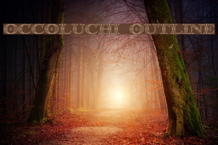 Occoluchi Outline Caratteri examples