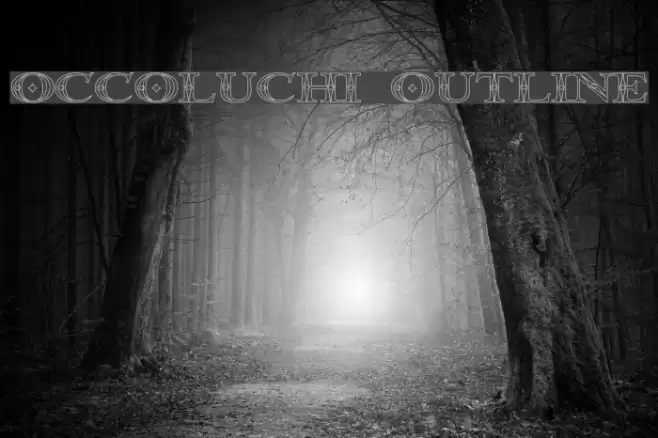 Occoluchi Outline Caratteri examples