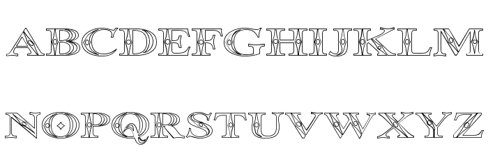 Occoluchi Outline Caratteri MINUSCOLO