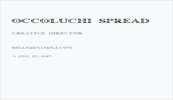 Occoluchi Spread Business Card