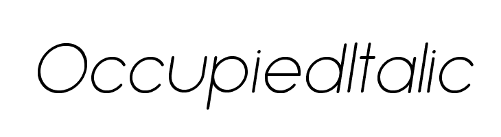 Occupied Italic  Frei Schriftart Herunterladen