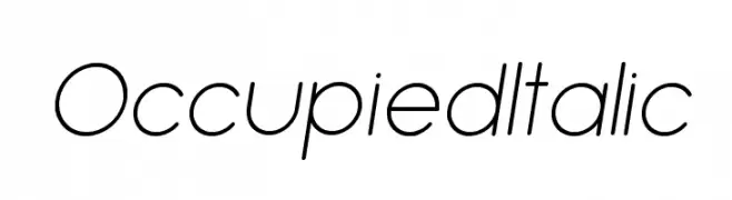 Occupied Italic  font caratteri gratis