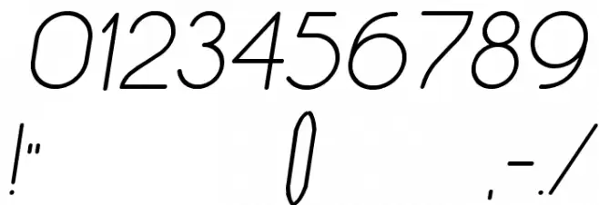 Occupied Italic Font OTHER CHARS