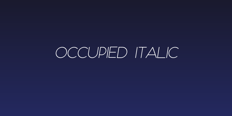 Occupied Italic Social Header