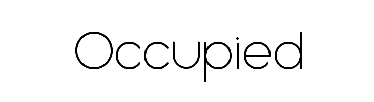 Occupied Font
